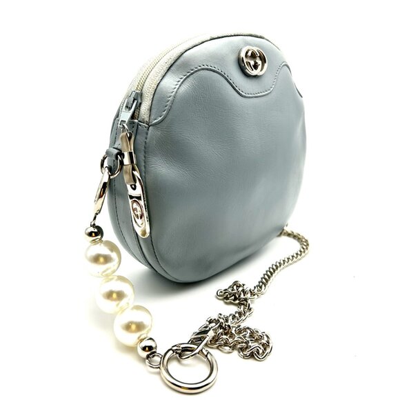 CLEARANCE!  Gucci Vintage Min Bag wi Faux Pearl  Chain Link Strap - Picture 3 of 12